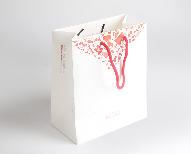 純潔、簡約圣誕手提袋